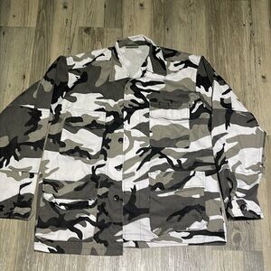 Men’s Black/White/Gray Camo Jacket